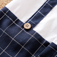 Load image into Gallery viewer, Baby Boys Striped Color-blocking Checked Bow Print Birthday Jumpsuits Wholesale 220418552
