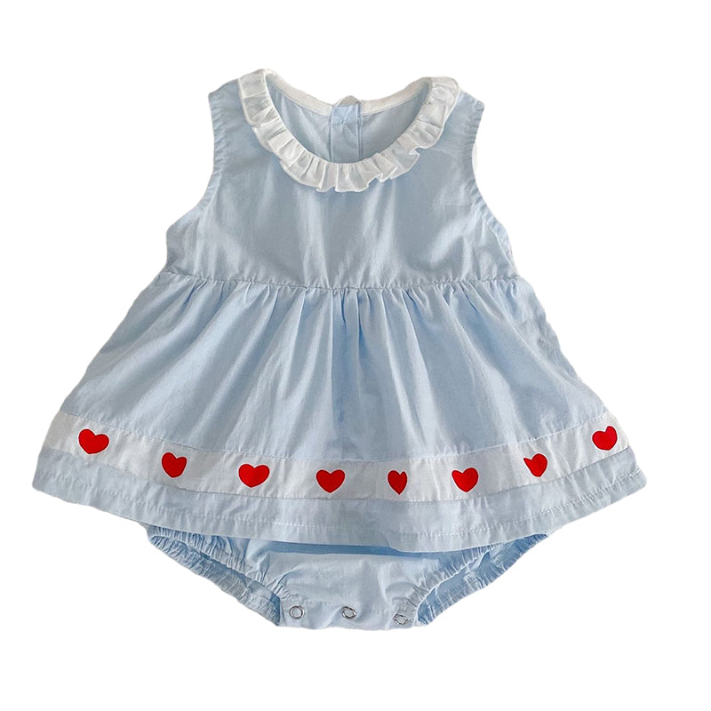 Baby Girls Love heart Print Rompers Wholesale 220418570