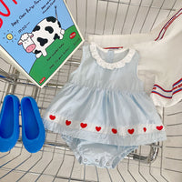 Load image into Gallery viewer, Baby Girls Love heart Print Rompers Wholesale 220418570
