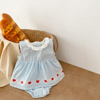 Load image into Gallery viewer, Baby Girls Love heart Print Rompers Wholesale 220418570

