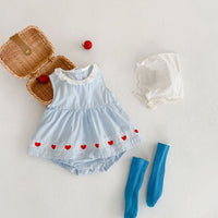 Load image into Gallery viewer, Baby Girls Love heart Print Rompers Wholesale 220418570
