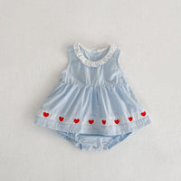 Load image into Gallery viewer, Baby Girls Love heart Print Rompers Wholesale 220418570
