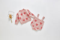 Load image into Gallery viewer, Baby Girls Love heart Crochet Print Cardigan Rompers Wholesale 22041858
