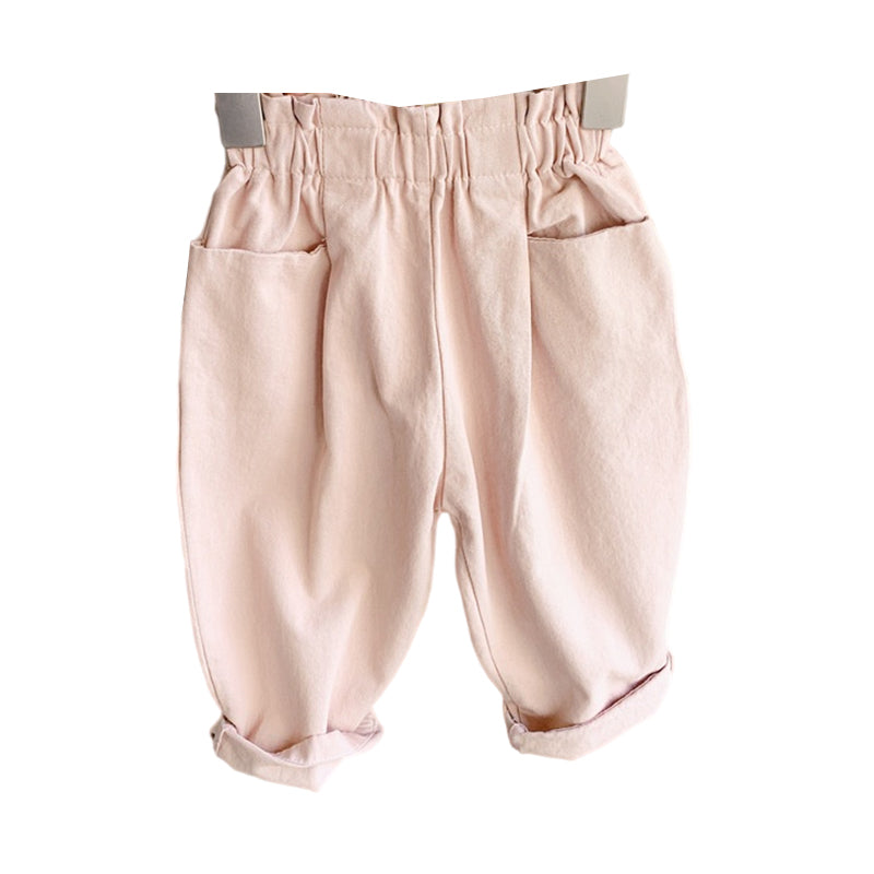 Baby Kid Girls Solid Color Pants Wholesale 22041866