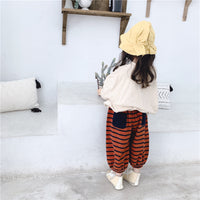Load image into Gallery viewer, Baby Kid Girls Boys Striped Color-blocking Pants Wholesale 22041867
