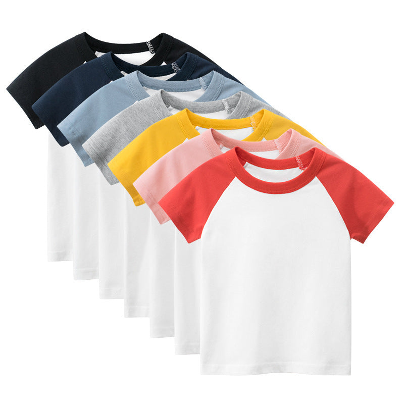 Baby Kid Unisex Color-blocking T-Shirts Wholesale 22041894