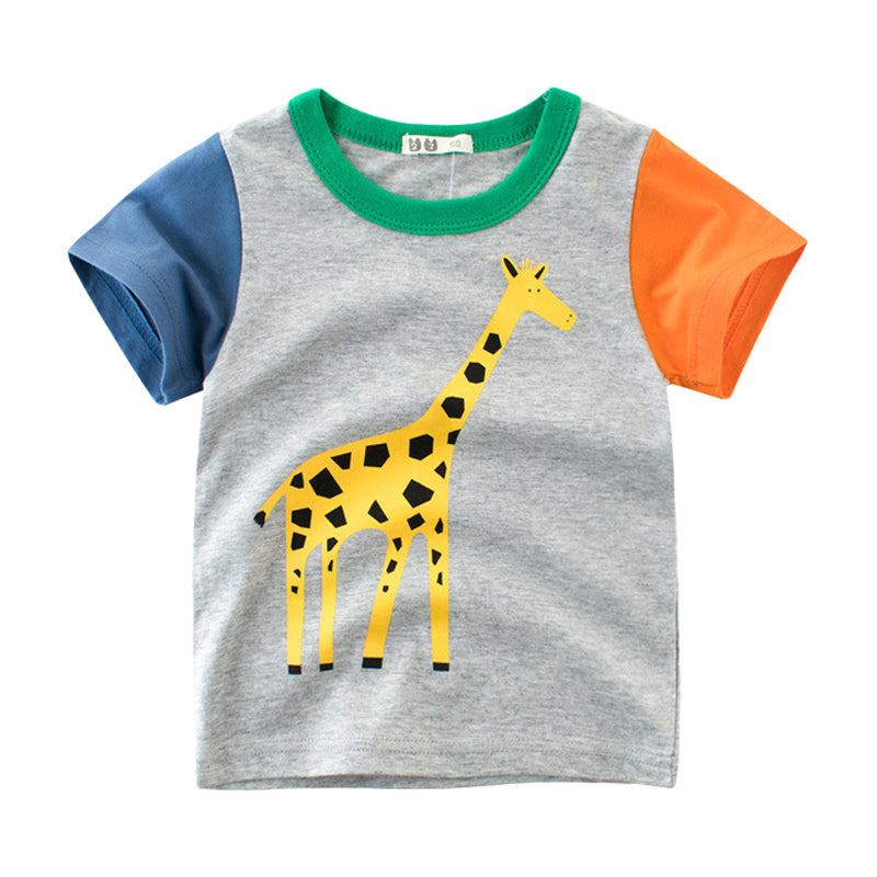 Baby Kid Unisex Animals Cartoon Print T-Shirts Wholesale 22041896