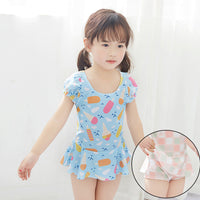 Load image into Gallery viewer, Baby Kid Girls Love heart Print Swimwears Dresses Wholesale 22041904
