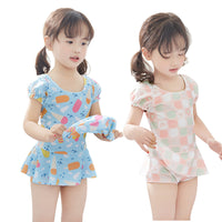 Load image into Gallery viewer, Baby Kid Girls Love heart Print Swimwears Dresses Wholesale 22041904
