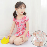 Load image into Gallery viewer, Baby Kid Girls Love heart Print Swimwears Dresses Wholesale 22041904
