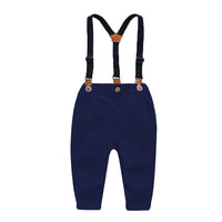 Load image into Gallery viewer, 2 Pieces Set Baby Kid Boys Birthday Party Bow Shirts And Solid Color Jumpsuits Wholesale 22041909
