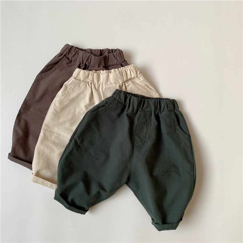 Baby Kid Unisex Solid Color Pants Wholesale 220419110