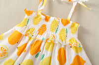 Load image into Gallery viewer, 3 Pieces Set Baby Girls Fruit Print Tank Tops Shorts And Bow Headwear Wholesale 22041912
