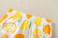 Load image into Gallery viewer, 3 Pieces Set Baby Girls Fruit Print Tank Tops Shorts And Bow Headwear Wholesale 22041912
