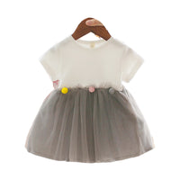 Load image into Gallery viewer, Baby Girls Color-blocking Muslin&amp;Ribbed Dresses Wholesale 22041915
