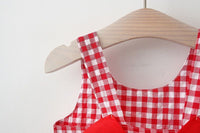 Load image into Gallery viewer, 4 Pack Baby Kid Girls Checked Bow Dresses And Hats Wholesale 220419161

