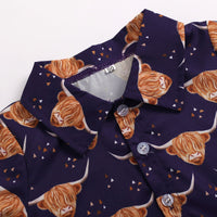 Load image into Gallery viewer, 2 Pieces Set Baby Kid Boys Cartoon Print Shirts And Solid Color Shorts Wholesale 220419174
