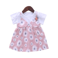 Load image into Gallery viewer, Baby Kid Girls Color-blocking Flower Print Dresses Wholesale 22041918
