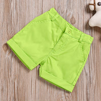 Load image into Gallery viewer, 2 Pieces Set Baby Kid Boys Dinosaur Cartoon Print Shirts And Solid Color Shorts Wholesale 22041920
