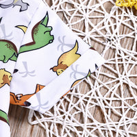 Load image into Gallery viewer, 2 Pieces Set Baby Kid Boys Dinosaur Cartoon Print Shirts And Solid Color Shorts Wholesale 22041920
