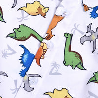 Load image into Gallery viewer, 2 Pieces Set Baby Kid Boys Dinosaur Cartoon Print Shirts And Solid Color Shorts Wholesale 22041920
