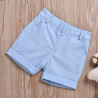 Load image into Gallery viewer, 2 Pieces Set Baby Kid Boys Cartoon Print Shirts And Solid Color Shorts Wholesale 22041921
