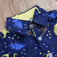 Load image into Gallery viewer, 2 Pieces Set Baby Kid Boys Dinosaur Cartoon Print Shirts And Solid Color Shorts Wholesale 22041922
