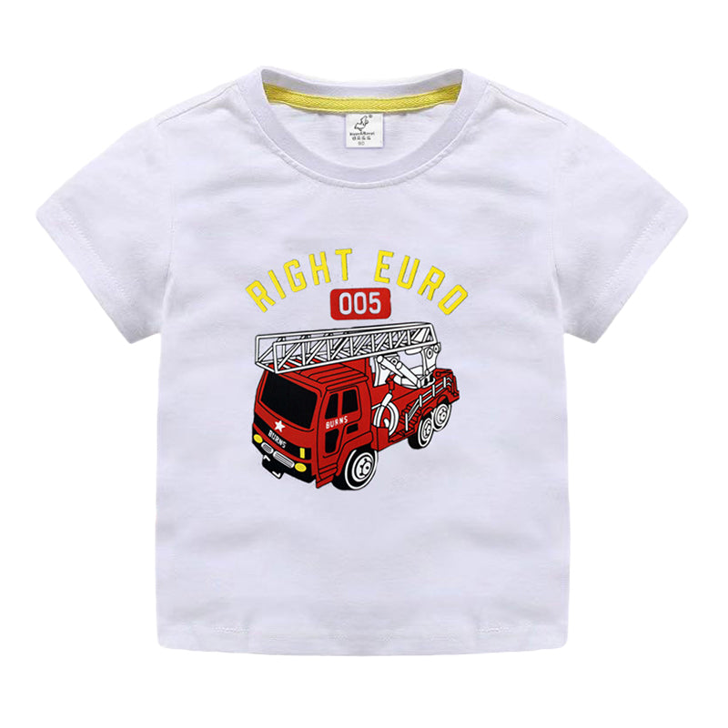 Baby Kid Big Kid Boys Letters Car Print T-Shirts Wholesale 22041925