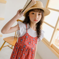 Load image into Gallery viewer, Kid Big Kid Girls Color-blocking Flower Print Dresses Wholesale 22041926
