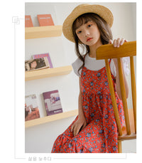 Load image into Gallery viewer, Kid Big Kid Girls Color-blocking Flower Print Dresses Wholesale 22041926
