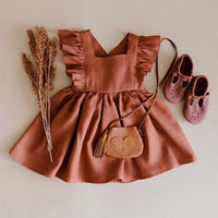 Load image into Gallery viewer, Baby Kid Girls Solid Color Dresses Wholesale 22041936
