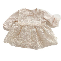 Load image into Gallery viewer, Baby Girls Solid Color Embroidered Rompers Wholesale 22041938
