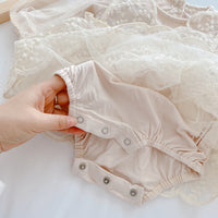 Load image into Gallery viewer, Baby Girls Solid Color Embroidered Rompers Wholesale 22041938
