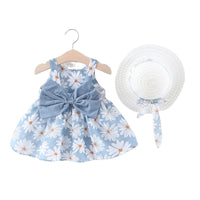 Load image into Gallery viewer, Baby Kid Girls Flower Bow Print Dresses Wholesale 22041939
