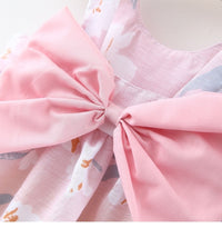 Load image into Gallery viewer, Baby Kid Girls Flower Bow Print Dresses Wholesale 22041939
