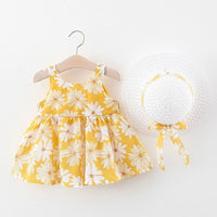 Load image into Gallery viewer, Baby Kid Girls Flower Bow Print Dresses Wholesale 22041939
