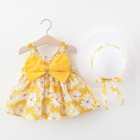 Load image into Gallery viewer, Baby Kid Girls Flower Bow Print Dresses Wholesale 22041939
