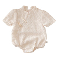 Load image into Gallery viewer, Baby Girls Embroidered Rompers Wholesale 22041962
