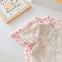 Load image into Gallery viewer, Baby Girls Embroidered Rompers Wholesale 22041962
