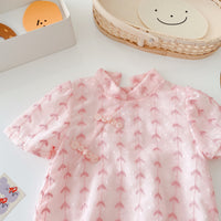 Load image into Gallery viewer, Baby Girls Embroidered Rompers Wholesale 22041962
