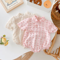 Load image into Gallery viewer, Baby Girls Embroidered Rompers Wholesale 22041962
