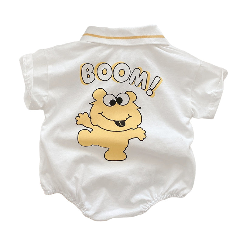 Baby Unisex Letters Cartoon Print Rompers Wholesale 22041965