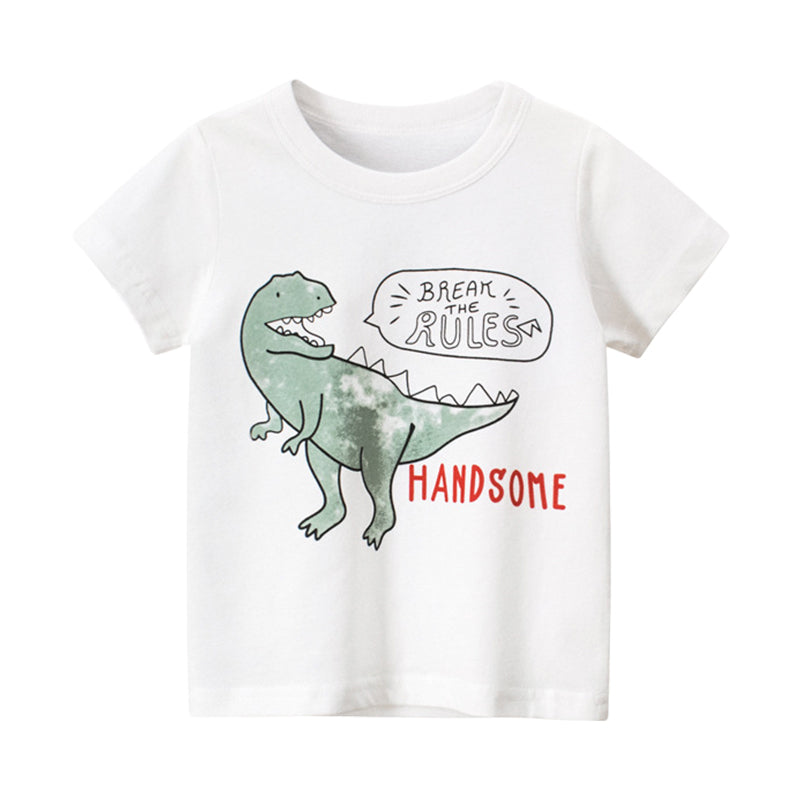 Baby Kid Unisex Letters Dinosaur T-Shirts Wholesale 22041971