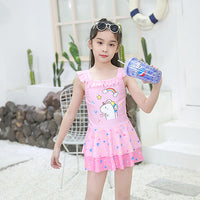 Load image into Gallery viewer, Kid Big Kid Girls Rainbow Cartoon Print Swimwears Wholesale 22041972

