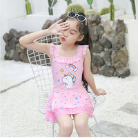 Load image into Gallery viewer, Kid Big Kid Girls Rainbow Cartoon Print Swimwears Wholesale 22041972
