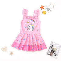 Load image into Gallery viewer, Kid Big Kid Girls Rainbow Cartoon Print Swimwears Wholesale 22041972
