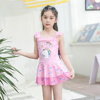 Load image into Gallery viewer, Kid Big Kid Girls Rainbow Cartoon Print Swimwears Wholesale 22041972
