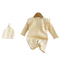 Load image into Gallery viewer, Baby Kid Unisex Solid Color Muslin&amp;Ribbed Jumpsuits Wholesale 22041973
