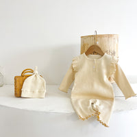 Load image into Gallery viewer, Baby Kid Unisex Solid Color Muslin&amp;Ribbed Jumpsuits Wholesale 22041973
