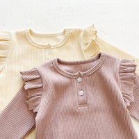 Load image into Gallery viewer, Baby Kid Unisex Solid Color Muslin&amp;Ribbed Jumpsuits Wholesale 22041973
